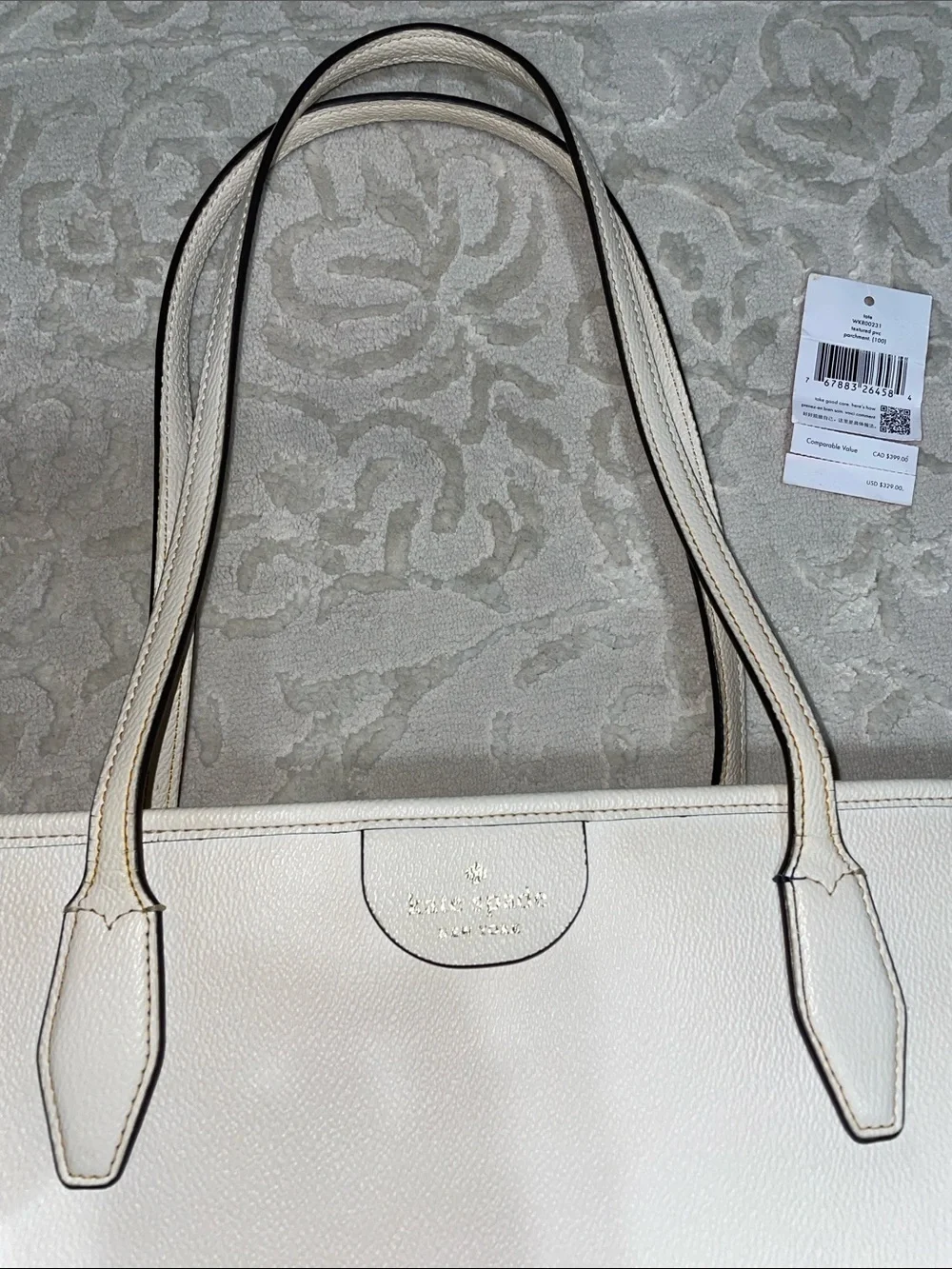 kate spade Cream/White Lori Tote Bag
